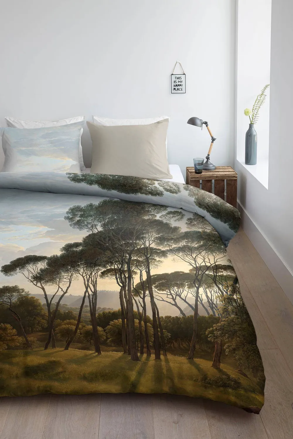Discount Ambiante Katoensatijnen Dekbedovertrek Lits-Jumeaux Nature (240X220 Cm)