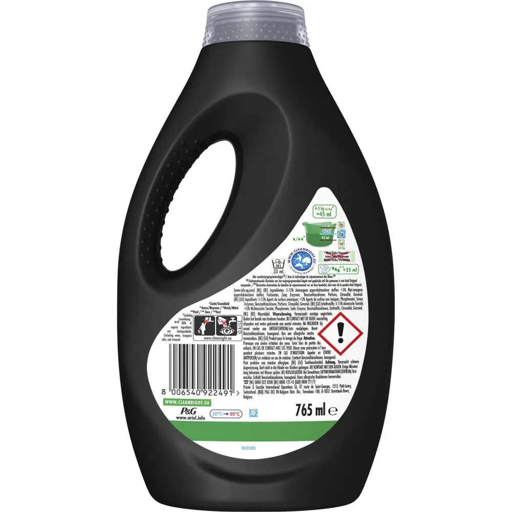 Outlet Ariel Vloeibaar Wasmiddel + Revitablack - Voor De Zwarte Was - 4 X 17 Wasbeurten - 68 Wasbeurten