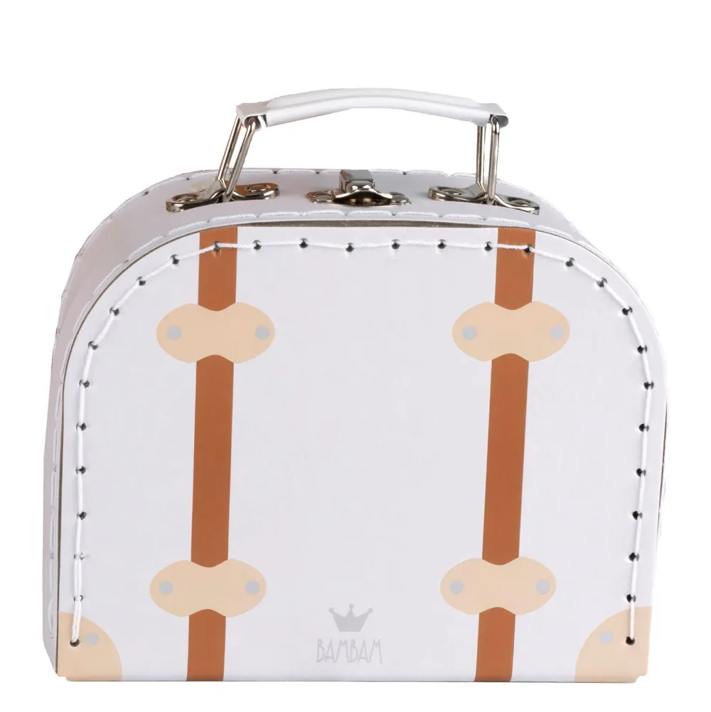Travel Suitcase Vintage White Small|BamBam Cheap