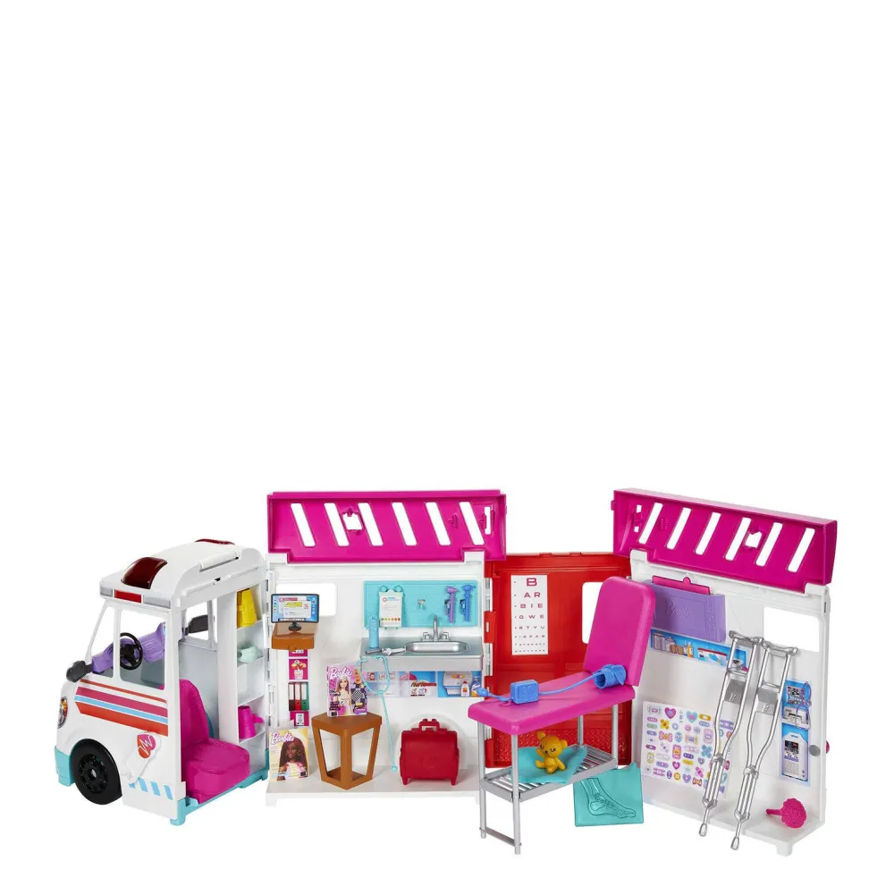 2-In-1 Speelset Ambulance En Kliniek|Barbie Store