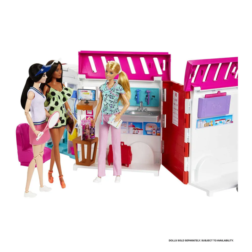 2-In-1 Speelset Ambulance En Kliniek|Barbie Store
