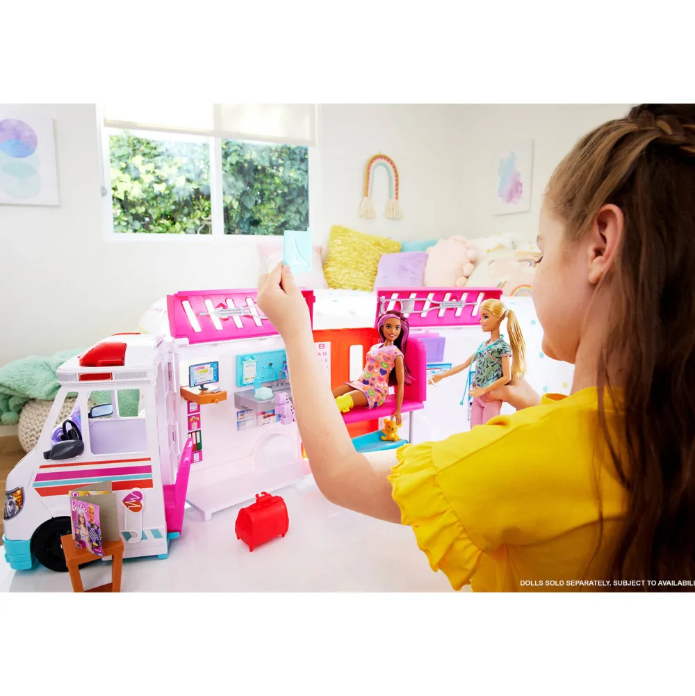 2-In-1 Speelset Ambulance En Kliniek|Barbie Store
