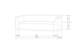 Fashion BePureHome 3-Zitsbank Sloping