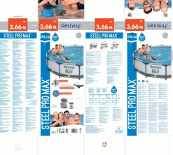 Steel Pro Max 56416 Steel Pro Max Zwembad + Filterpomp 366 Cm|Bestway Flash Sale
