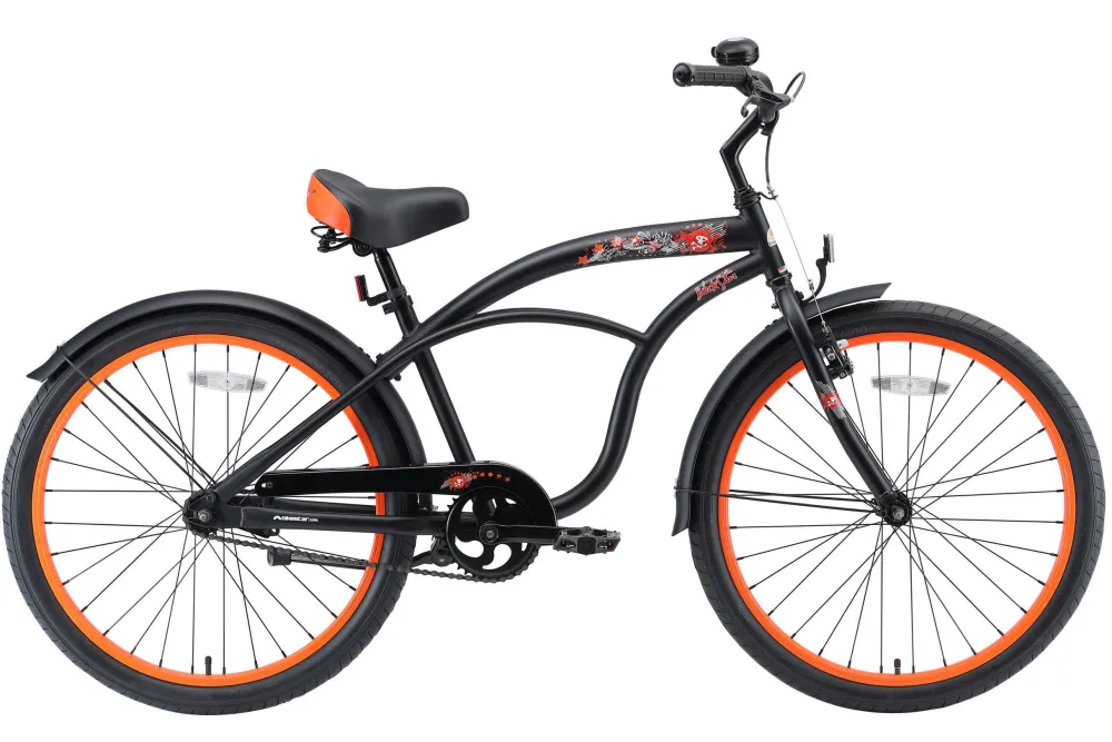 Cruiser Kinderfiets 24 Inch Zwart|BikeStar Discount