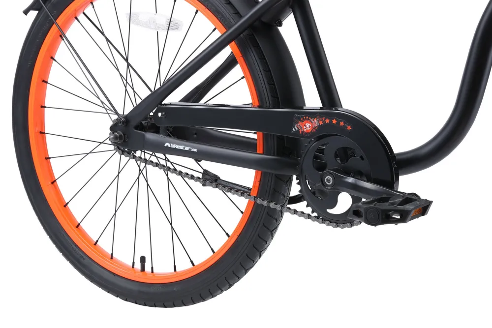 Cruiser Kinderfiets 24 Inch Zwart|BikeStar Discount