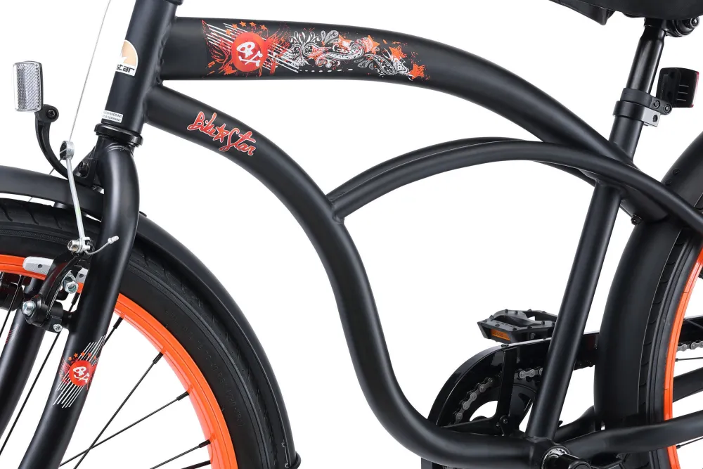 Cruiser Kinderfiets 24 Inch Zwart|BikeStar Discount