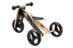 Mini Loopfiets 2 In 1, Hout, Zwart|BikeStar Discount