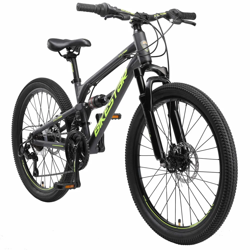 Mtb Fully Kinderfiets 24 Inch Zwart|BikeStar Best Sale