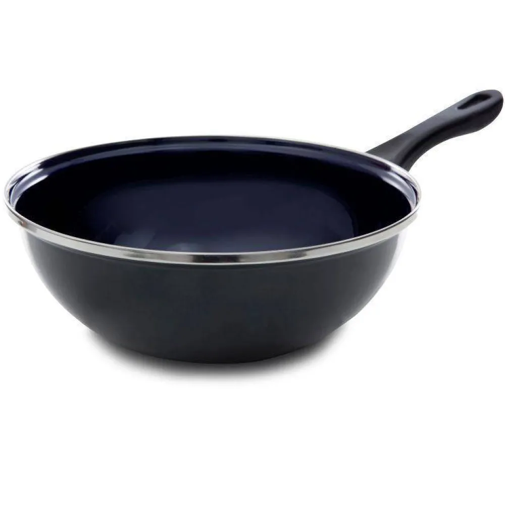 Outlet BK Wokpan Fortalit - O 28 Cm / 3.6 Liter - Geemailleerde Anti-Aanbaklaag