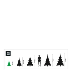 New Black Box Trees Verlichte Kerstboom Millington (H120 X O71 Cm)