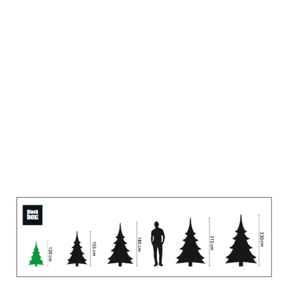 New Black Box Trees Verlichte Kerstboom Millington (H120 X O71 Cm)