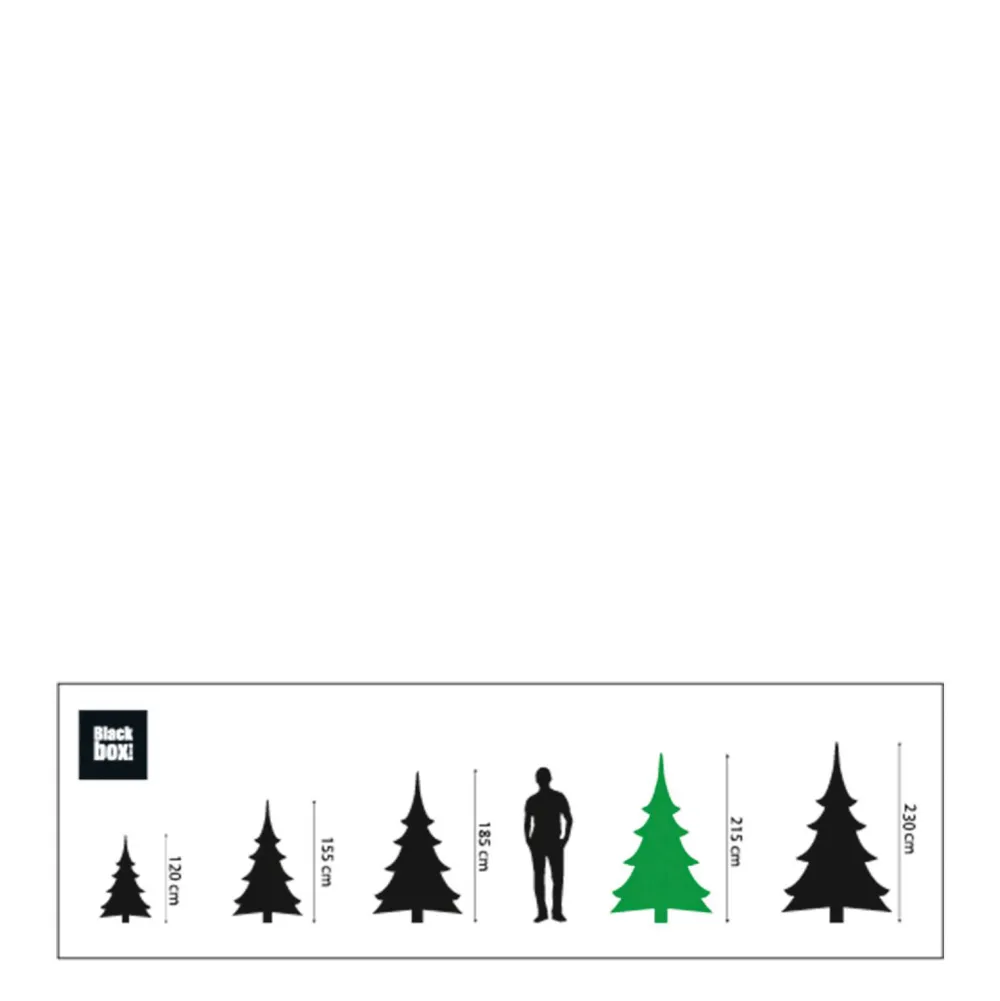 Hot Black Box Trees Verlichte Kerstboom Millington (H215 X O109 Cm)