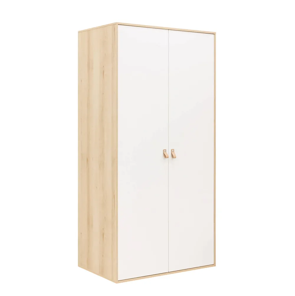 Fashion Bopita 2-Deurskast Lucas Wit/Naturel