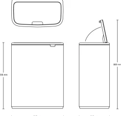 Best Sale Brabantia Bo Touch Bin Prullenbak (2X30L) (Afvalscheiding)