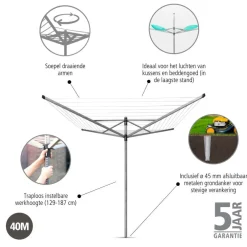 Online Brabantia Lift-O-Matic Droogmolen