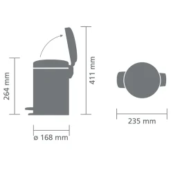 Best Brabantia Newicon Pedaalemmer (3L)