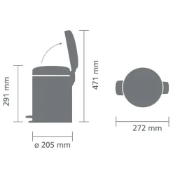 New Brabantia Newicon Pedaalemmer (5L)