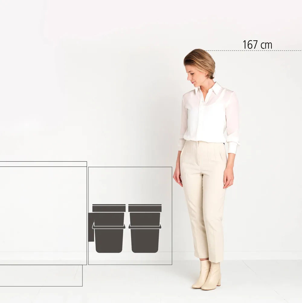Discount Brabantia Sort & Go Prullenbak (2X12L)