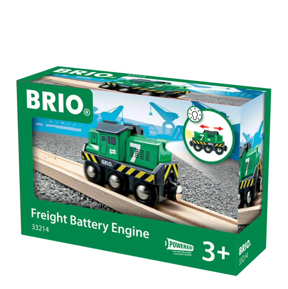 Houten Locomotief Voor Goederentrein Op Batterijen - 33214|Brio Online