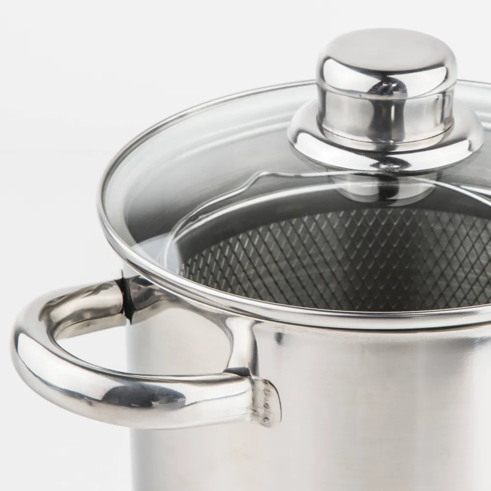 Sale CasaLupo Aspergepan Met Glazen Deksel - Rvs - O 16 Cm / 4.0 Liter