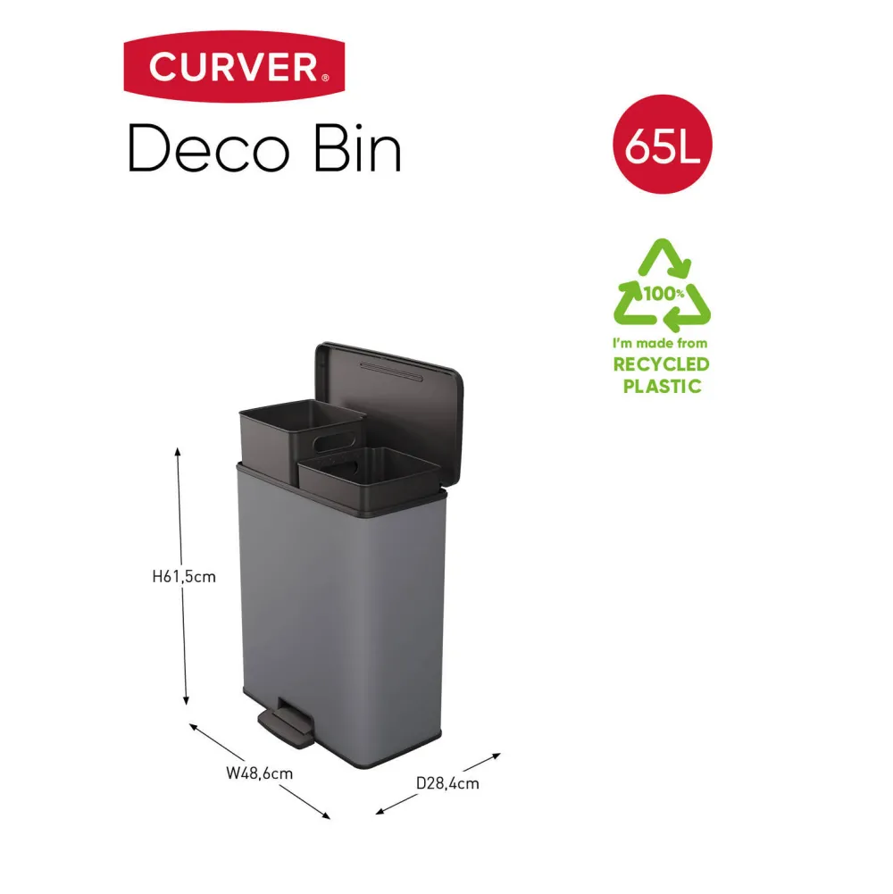 Clearance Curver Deco Duo Bin Afvalbak