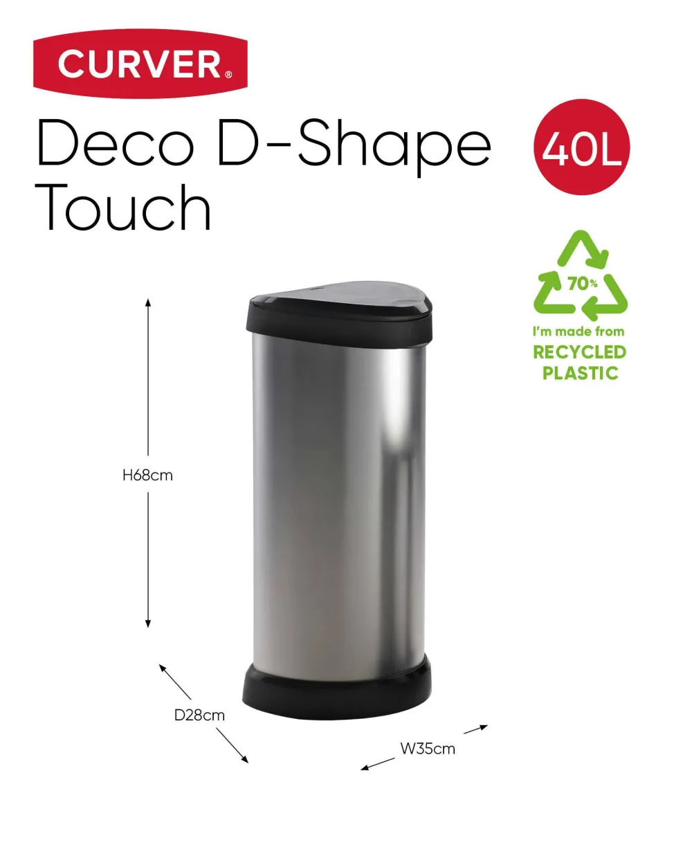 Shop Curver Decobin Afvalbak Decobin (40 L)