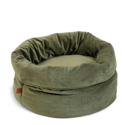 Discount Designed by Lotte Fluco Kattenmand - Fluweel - Groen - 45X45X35 Cm
