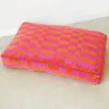 Cheap Dogguo Hondenkussen Jacquard Blok Patroon Oranje En Magenta Maat L