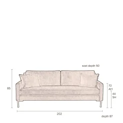Discount Dutchbone 3-Zitsbank Houda