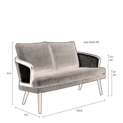 Shop Dutchbone 2-Zitsbank Manou