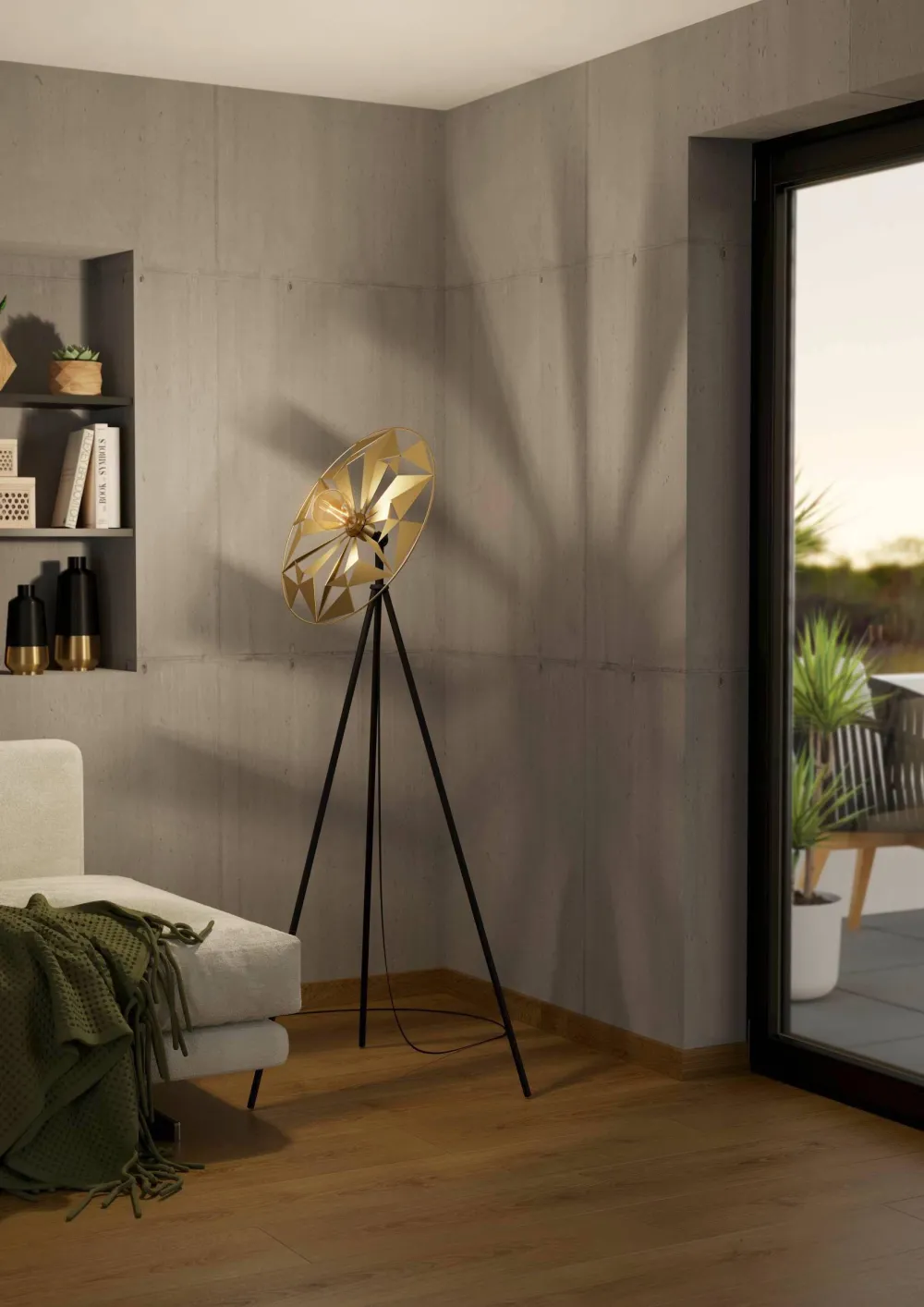 Discount EGLO Vloerlamp Castanuelo Goud