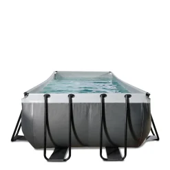 Black Leather Zwembad 400X200X122Cm Met Filterpomp|EXIT Sale