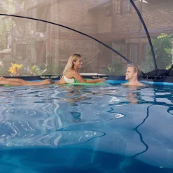 Frame Pool O300X76Cm Grijs Met Overkapping|EXIT Best Sale