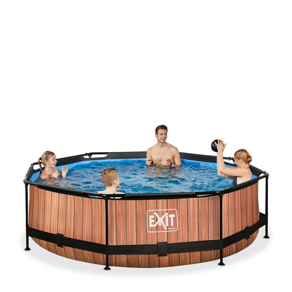 Frame Pool O300X76Cm (12V Cartridge Filter) – Houtbruin|EXIT Cheap