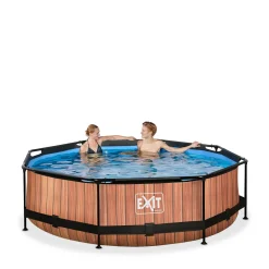 Frame Pool O300X76Cm (12V Cartridge Filter) – Houtbruin|EXIT Cheap