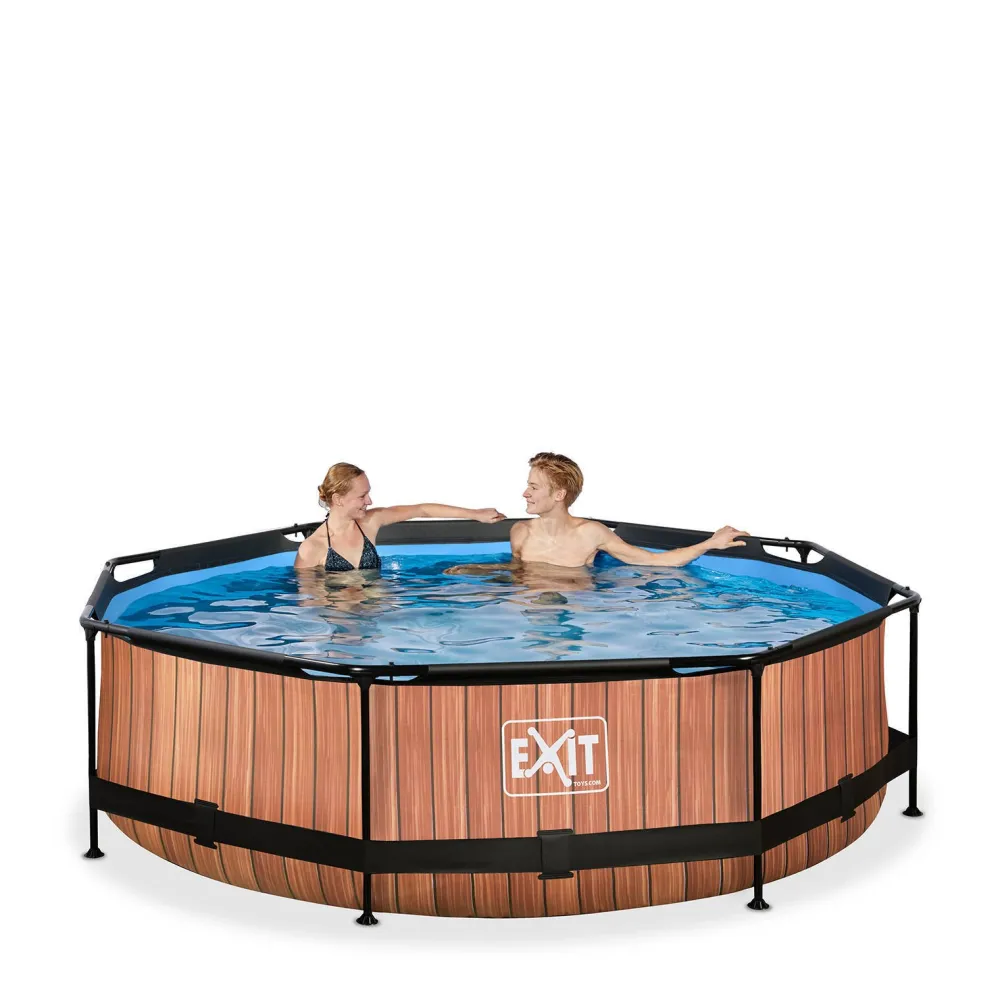 Frame Pool O300X76Cm (12V Cartridge Filter) – Houtbruin|EXIT Cheap