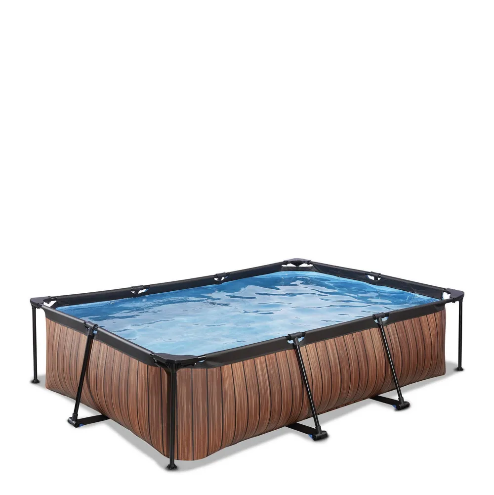 Frame Pool 300X200X65Cm (12V Cartridge Filter) - Houtbruin|EXIT Flash Sale