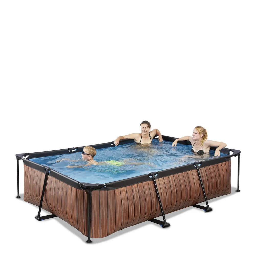 Frame Pool 300X200X65Cm (12V Cartridge Filter) - Houtbruin|EXIT Flash Sale
