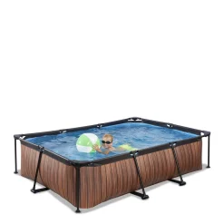 Frame Pool 300X200X65Cm (12V Cartridge Filter) - Houtbruin|EXIT Flash Sale