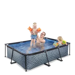 Frame Pool 220X150X60Cm (12V Cartridge Filter) - Grijs|EXIT Clearance