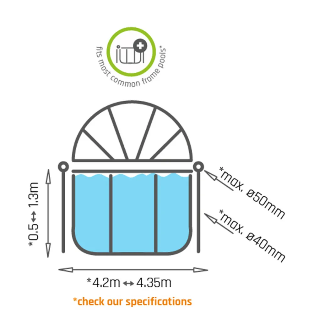 Overkapping T.B.V. Frame Pool O427Cm|EXIT Best Sale