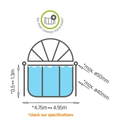 Overkapping T.B.V. Frame Pool O488Cm|EXIT Cheap