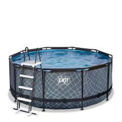 Stone Zwembad O360X122Cm Met Filterpomp Grijs|EXIT Cheap