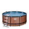 Wood Zwembad O360X122Cm Met Filterpomp Bruin|EXIT Best