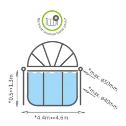 Zwembad Overkapping O450Cm|EXIT Best Sale