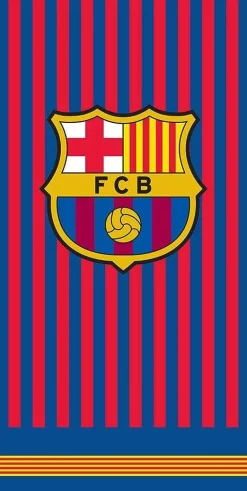 Outlet FC Barcelona Kinderstrandlaken (70X140 Cm) Rood/Blauw