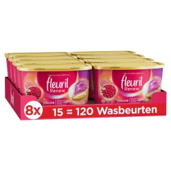 Store Fleuril Renew Color Caps - Wascapsules - Gekleurde Was - Voordeelverpakking - 8 X 15 Wasbeurten - 120 Wasbeurten