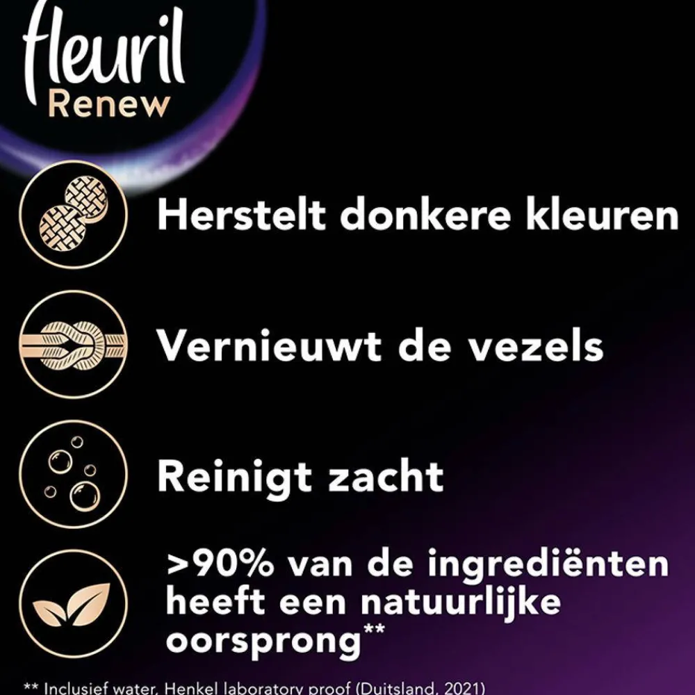 Shop Fleuril Renew Liquid Black - Vloeibaar Wasmiddel - Voordeelverpakking - 4 X 49 Wasbeurten - 196 Wasbeurten