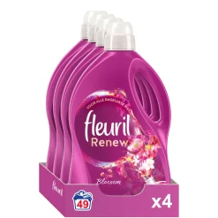 Hot Fleuril Renew Liquid Bloesem - Vloeibaar Wasmiddel - Voordeelverpakking - 4 X 49 Wasbeurten - 196 Wasbeurten